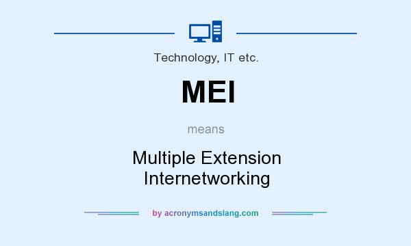 What does MEI mean? It stands for Multiple Extension Internetworking