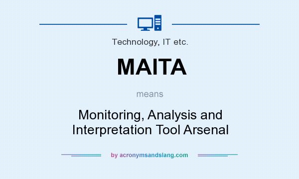 What does MAITA mean? It stands for Monitoring, Analysis and Interpretation Tool Arsenal