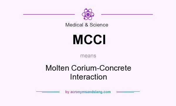 What does MCCI mean? It stands for Molten Corium-Concrete Interaction