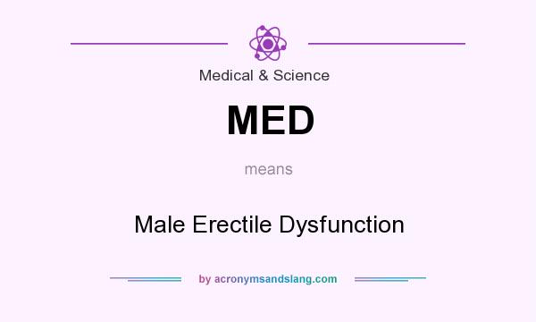 What does MED mean? It stands for Male Erectile Dysfunction
