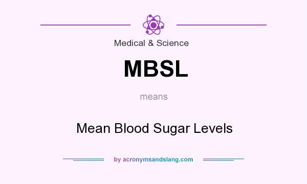 What does MBSL mean? It stands for Mean Blood Sugar Levels