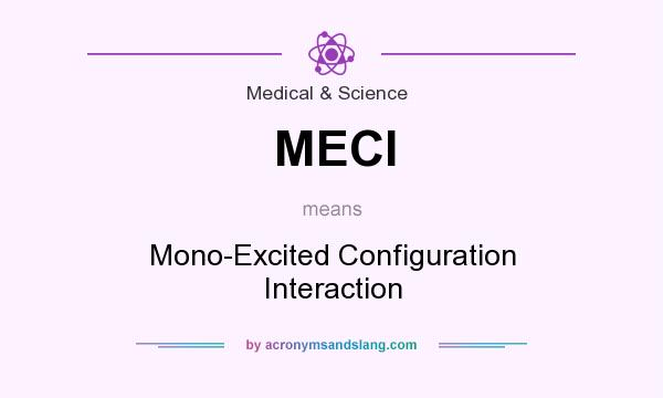 What does MECI mean? It stands for Mono-Excited Configuration Interaction