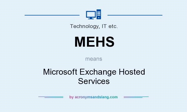 What does MEHS mean? It stands for Microsoft Exchange Hosted Services