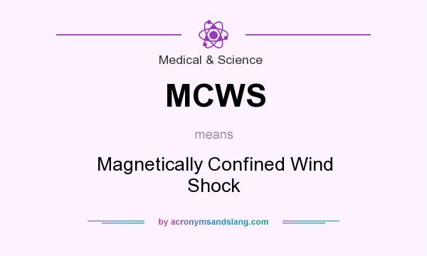 What does MCWS mean? It stands for Magnetically Confined Wind Shock