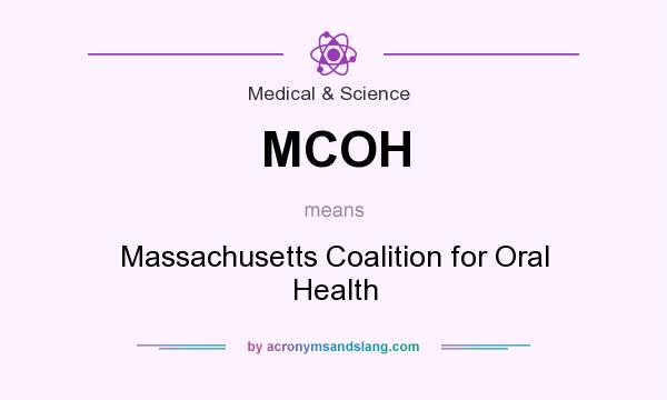 What does MCOH mean? It stands for Massachusetts Coalition for Oral Health