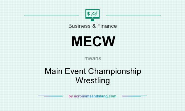 What does MECW mean? It stands for Main Event Championship Wrestling