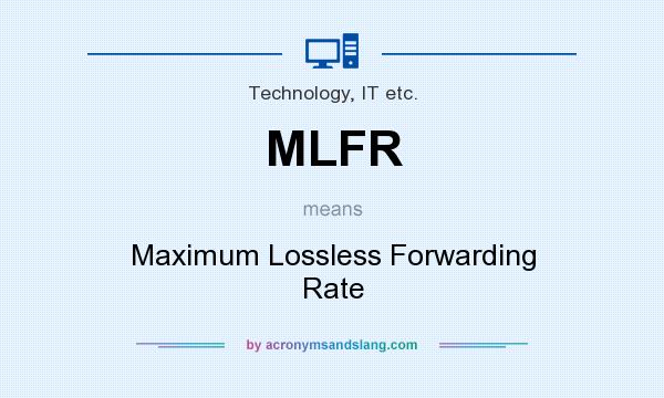 What does MLFR mean? It stands for Maximum Lossless Forwarding Rate