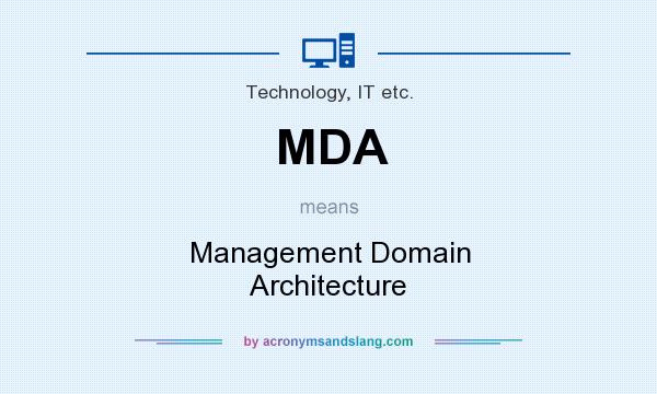 What does MDA mean? It stands for Management Domain Architecture