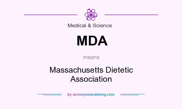 What does MDA mean? It stands for Massachusetts Dietetic Association