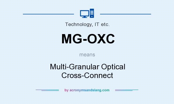 What does MG-OXC mean? It stands for Multi-Granular Optical Cross-Connect