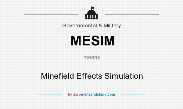 What does MESIM mean? It stands for Minefield Effects Simulation