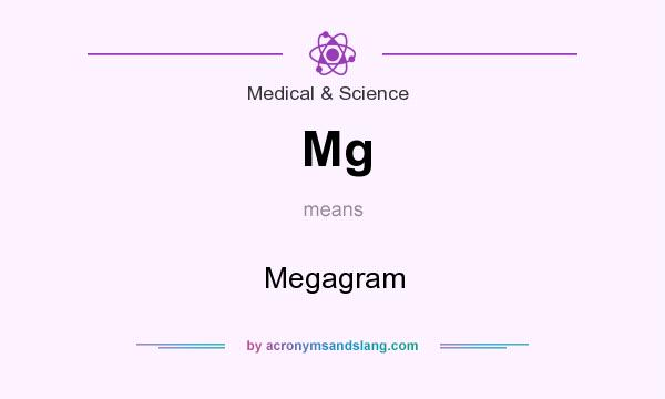 What does Mg mean? It stands for Megagram