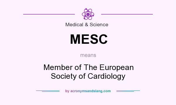 What does MESC mean? It stands for Member of The European Society of Cardiology