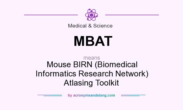 What does MBAT mean? It stands for Mouse BIRN (Biomedical Informatics Research Network) Atlasing Toolkit