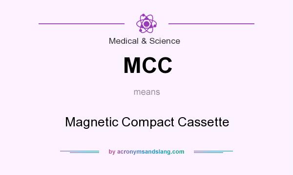 What does MCC mean? It stands for Magnetic Compact Cassette