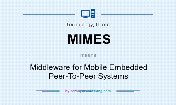 What does MIMES mean? It stands for Middleware for Mobile Embedded Peer-To-Peer Systems