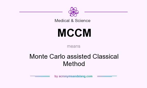 What does MCCM mean? It stands for Monte Carlo assisted Classical Method