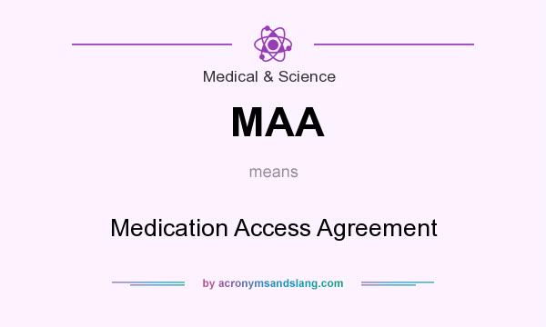 What does MAA mean? It stands for Medication Access Agreement