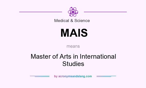 What does MAIS mean? It stands for Master of Arts in International Studies