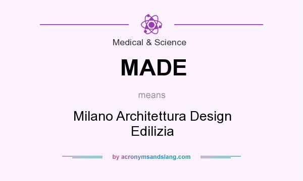 What does MADE mean? It stands for Milano Architettura Design Edilizia