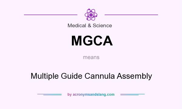 What does MGCA mean? It stands for Multiple Guide Cannula Assembly