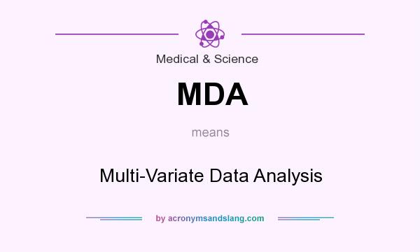 What does MDA mean? It stands for Multi-Variate Data Analysis