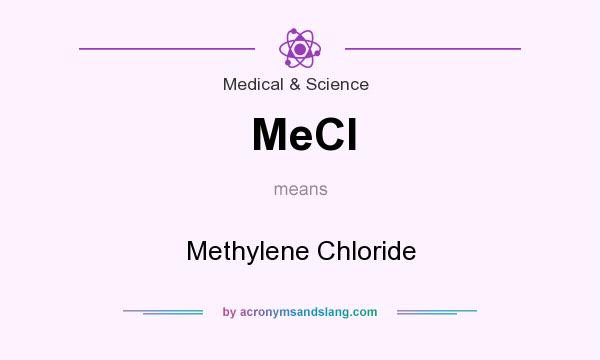 What does MeCl mean? It stands for Methylene Chloride