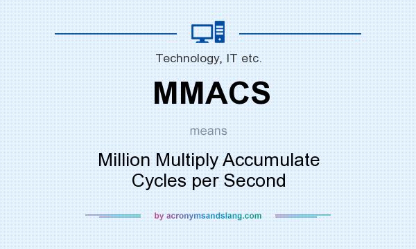 What does MMACS mean? It stands for Million Multiply Accumulate Cycles per Second