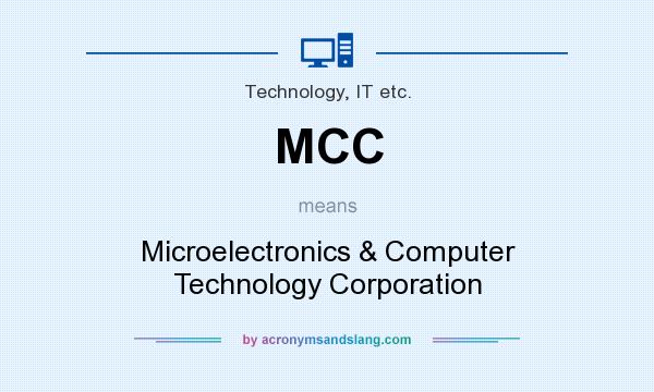 What does MCC mean? It stands for Microelectronics & Computer Technology Corporation