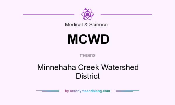 What does MCWD mean? It stands for Minnehaha Creek Watershed District