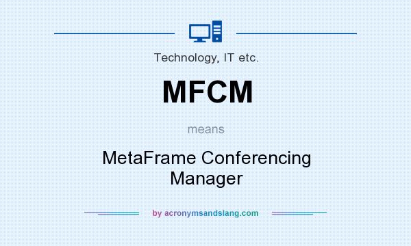 What does MFCM mean? It stands for MetaFrame Conferencing Manager