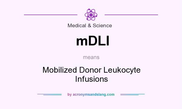 What does mDLI mean? It stands for Mobilized Donor Leukocyte Infusions