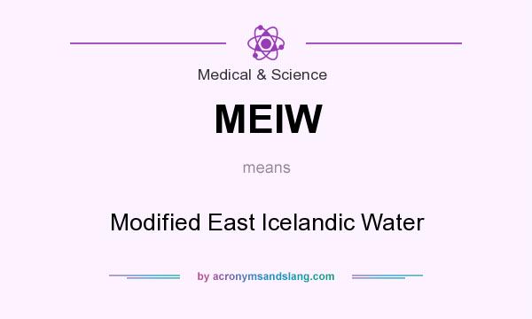 What does MEIW mean? It stands for Modified East Icelandic Water