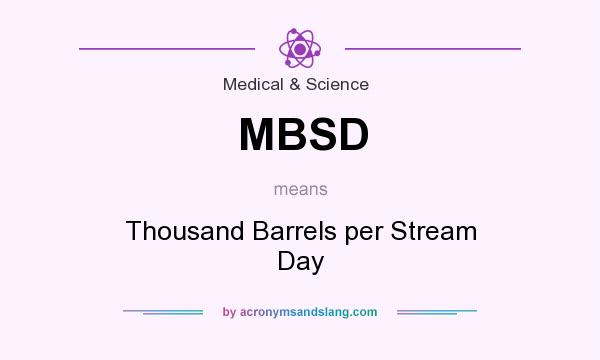 What does MBSD mean? It stands for Thousand Barrels per Stream Day
