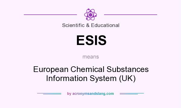 What does ESIS mean? It stands for European Chemical Substances Information System (UK)
