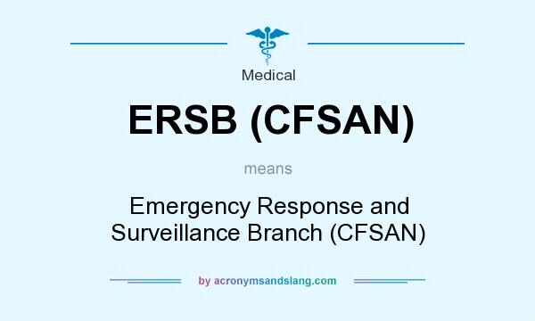 What does ERSB (CFSAN) mean? It stands for Emergency Response and Surveillance Branch (CFSAN)