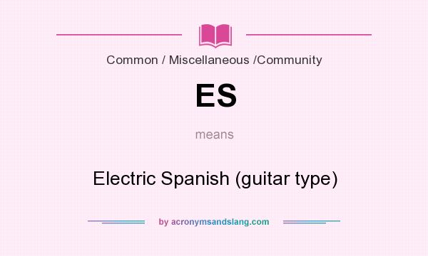 What does ES mean? It stands for Electric Spanish (guitar type)