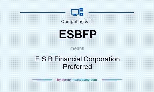What does ESBFP mean? It stands for E S B Financial Corporation Preferred