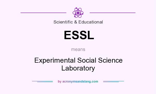 What does ESSL mean? It stands for Experimental Social Science Laboratory