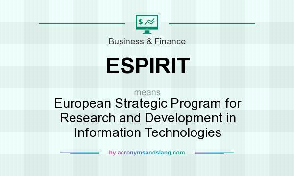 What does ESPIRIT mean? It stands for European Strategic Program for Research and Development in Information Technologies