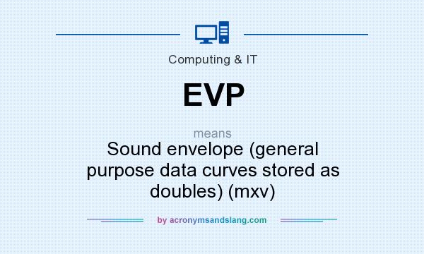 What does EVP mean? It stands for Sound envelope (general purpose data curves stored as doubles) (mxv)