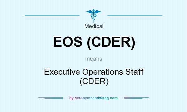 What does EOS (CDER) mean? It stands for Executive Operations Staff (CDER)