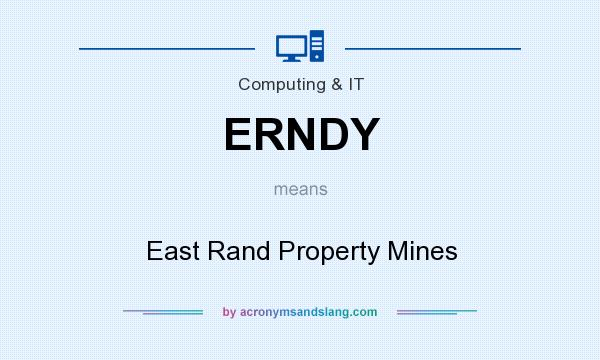 What does ERNDY mean? It stands for East Rand Property Mines