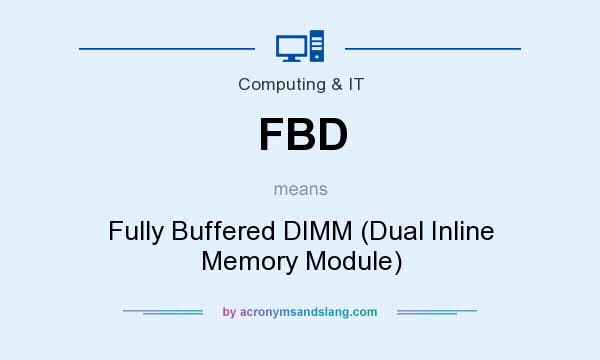 What does FBD mean? It stands for Fully Buffered DIMM (Dual Inline Memory Module)