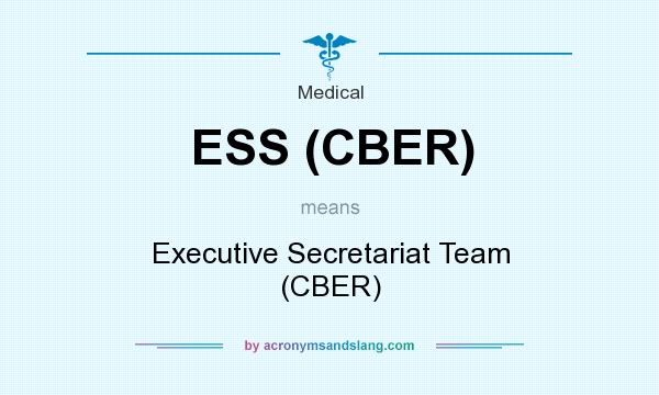 What does ESS (CBER) mean? It stands for Executive Secretariat Team (CBER)