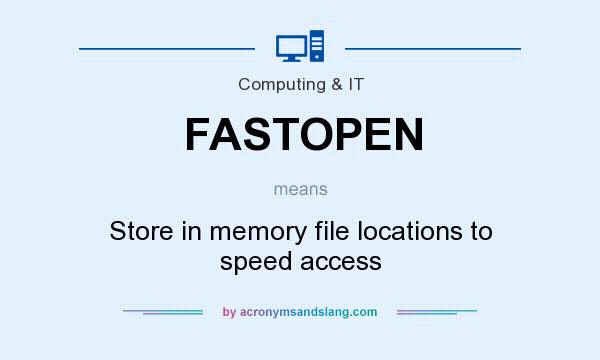 What does FASTOPEN mean? It stands for Store in memory file locations to speed access