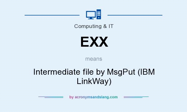 What does EXX mean? It stands for Intermediate file by MsgPut (IBM LinkWay)