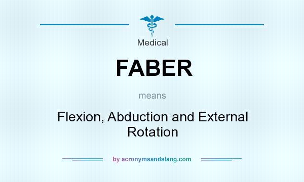 What does FABER mean? It stands for Flexion, Abduction and External Rotation