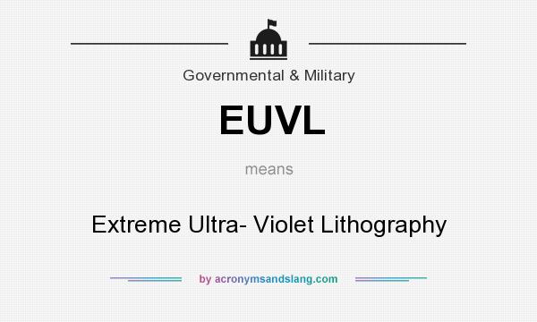 What does EUVL mean? It stands for Extreme Ultra- Violet Lithography