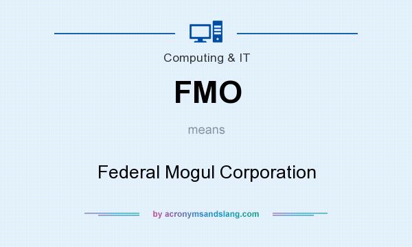 What does FMO mean? It stands for Federal Mogul Corporation